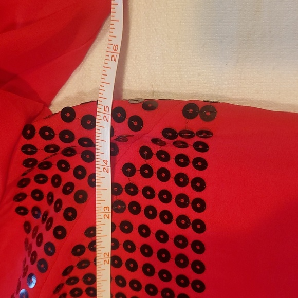 Lane Bryant Long Sleeve Red Sequin Sz. 18/20 Top Tunic Blouse NWT - Picture 10 of 11